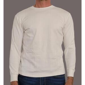 Uniqlo Men’s Med White Long Sleeve Crewneck T-Shirt